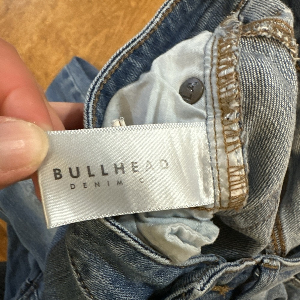 Bullhead Womens 5 Juniors High Rise Skinniest Jeans Medium Wash Distressed - Picture 5 of 10